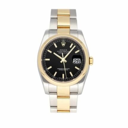 Rolex Datejust Yellow Gold Black Dial 116203 “Oyster” Master Clone Quality