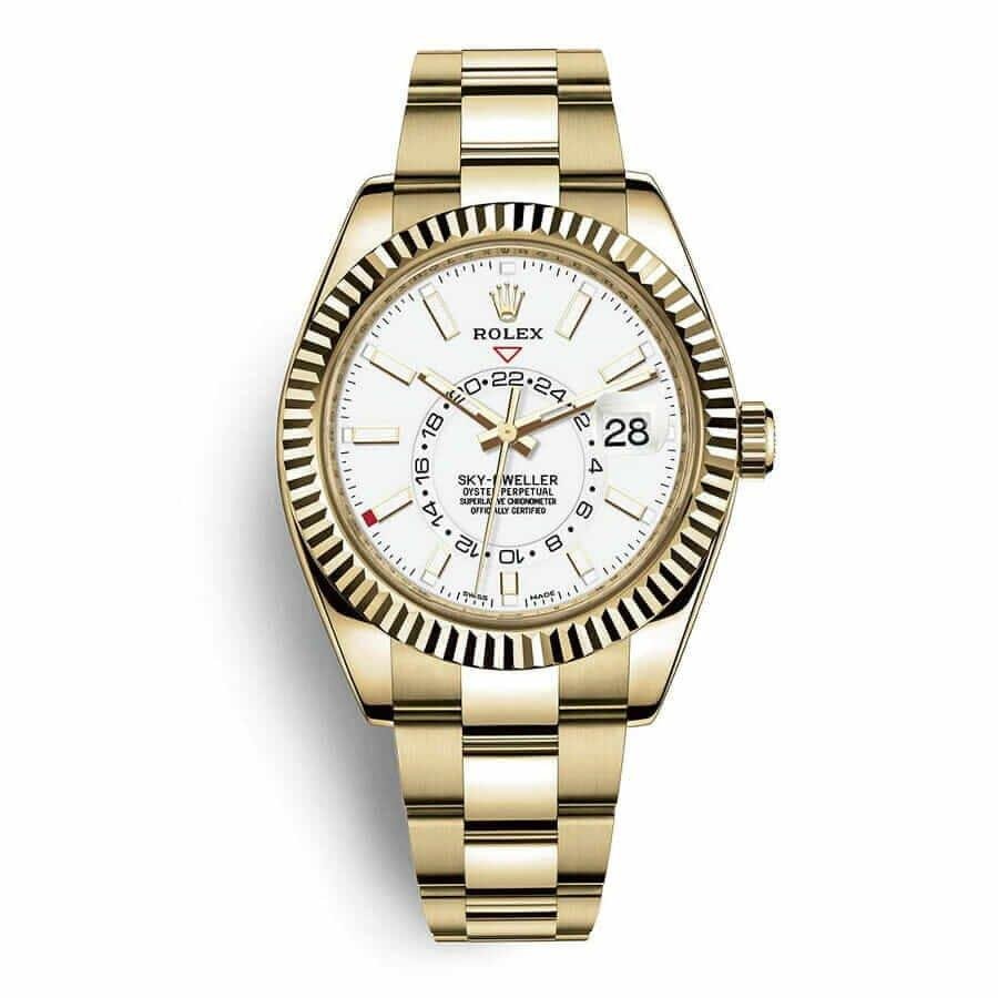 rolex-sky-dweller-white-dial-326934-oyster-replica1-1.jpg Rolex Sky-Dweller 326938 “Yellow Gold” High-End Replica 1:1 - Image 1